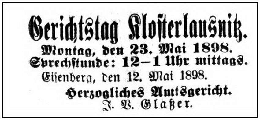 1898-05-12 Kl Gerichtstag